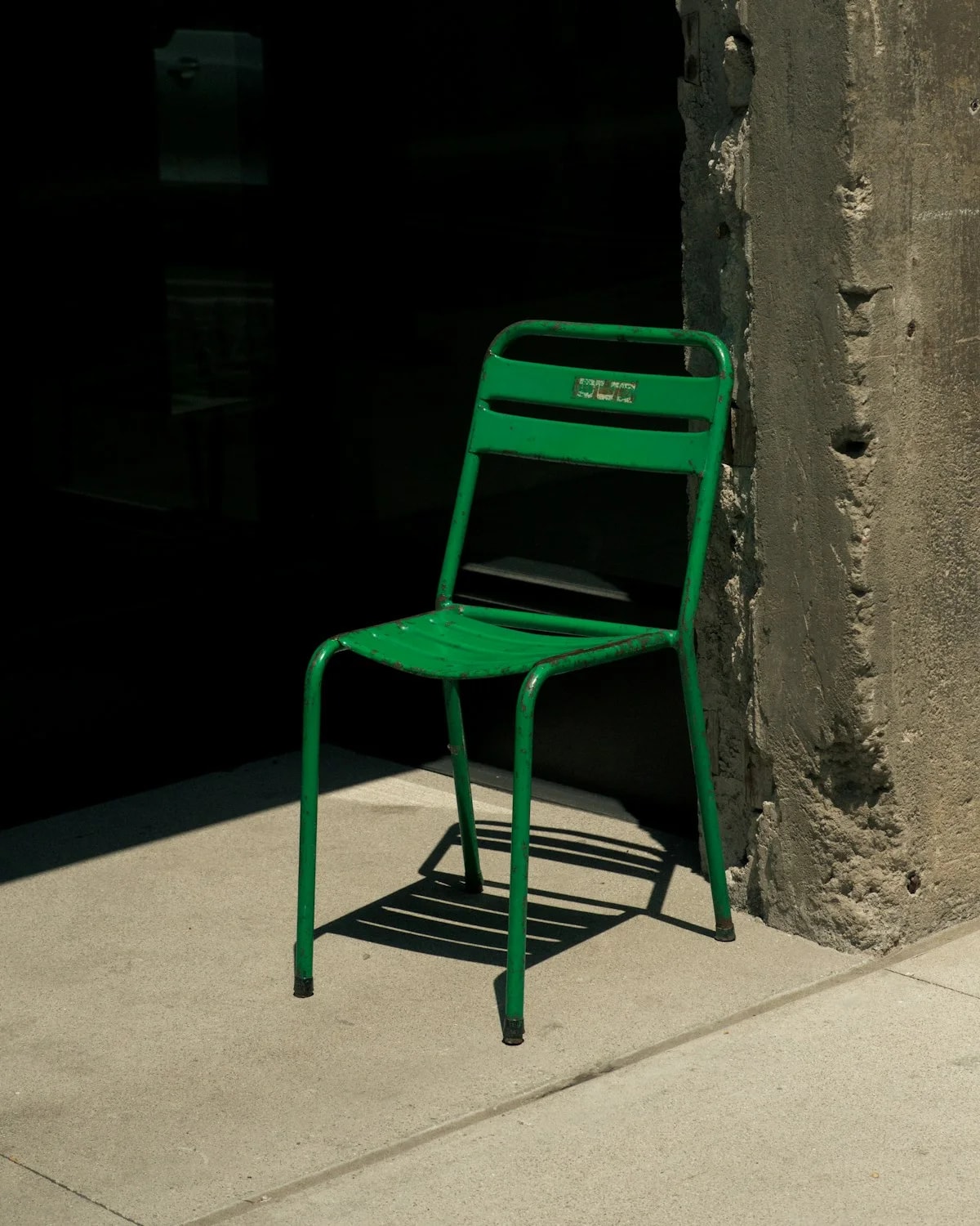 Scaun din metal Verde